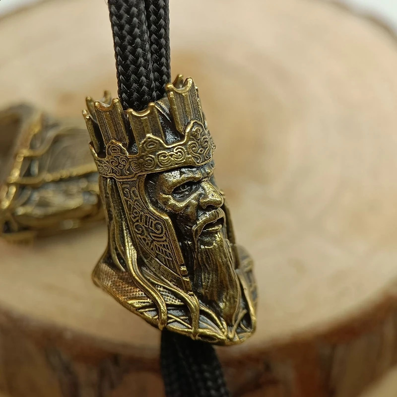 Pope Brass Knife Bead EDC DIY Umbrella Rope Weaving Bracelet Pendant Accessories Pontiff Head Sculpture Outdoor Tool Hanger 250213