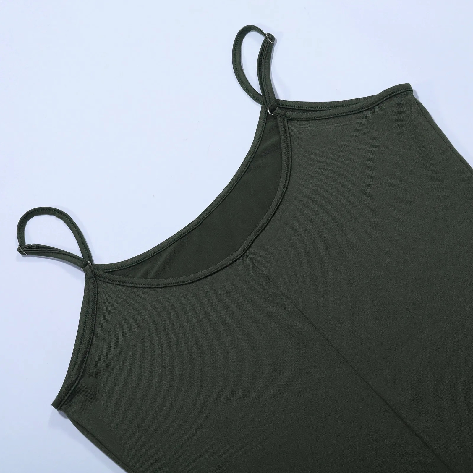Spaghetti Strap Sleeveless Backless Rompers Sport Yoga Fitness Womens Jumpsuit Solid Color Casual One Piece Outfits Playsuit 250220