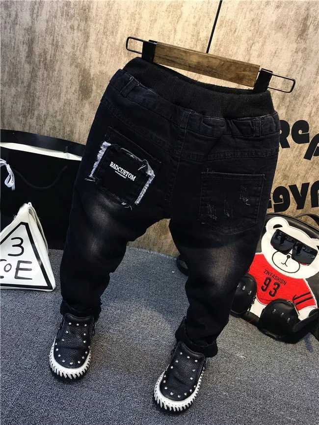 Children Pants Winter Boys Thickened Jeans Spring Baby Boys Casual Trousers Fashion Children Clothing Jeans Boys Kids Pants Z250220