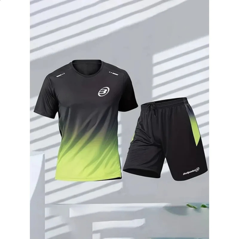 Bullpadel Mens Sport T-shirt Mens Tennis Sport Short Sleeve 3D Printed T-shirt Summer Badminton Tracksuit 250221