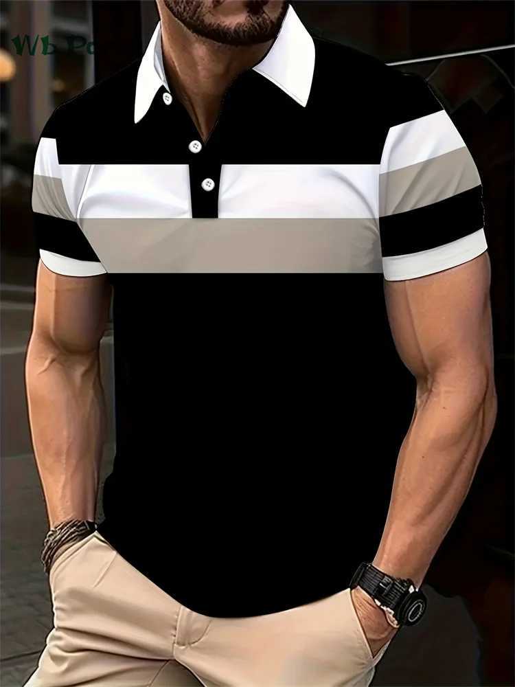 Classic Summer Mens Polo Shirt Fashion Mens Shirt Button Collar Short Sleeve T-shirt Flip Collar Polo Shirt Mens Simple T-shirt W250220