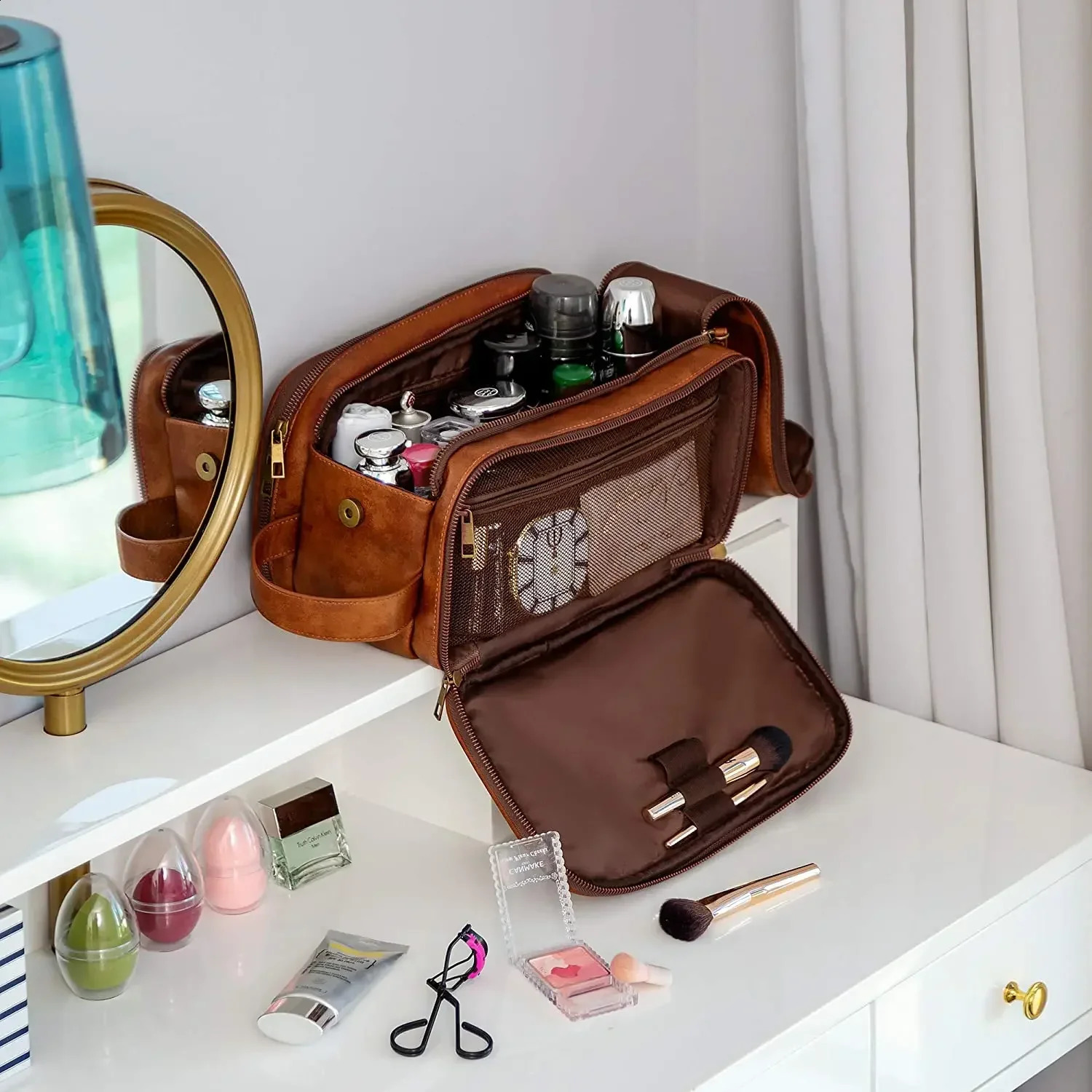 waterproof mens makeup bag hanger makeup bag nylon travel organizer large essential makeup box face bag 250214