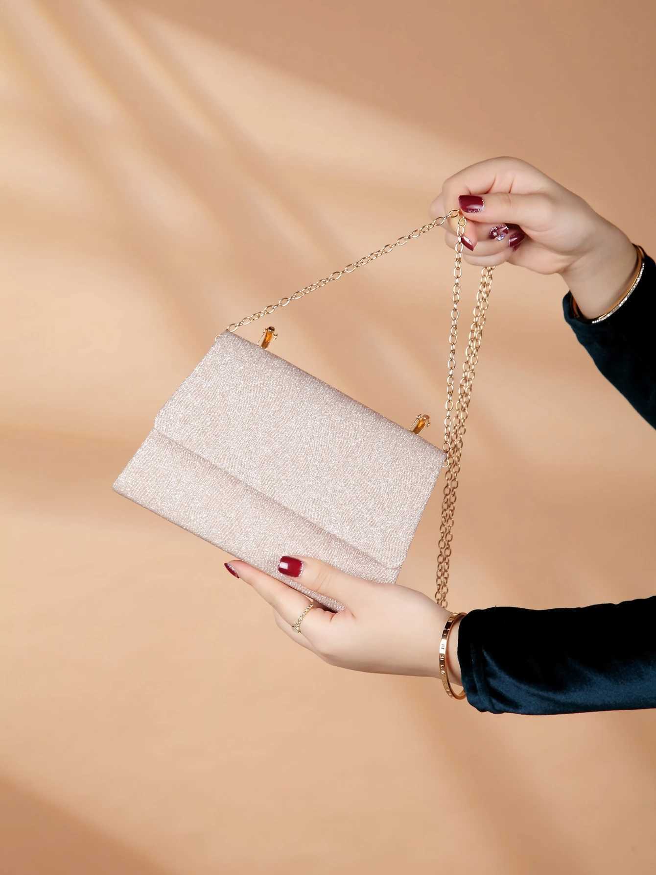 Glamorous Elegant Exquisite Stylish Luxury Shiny Mini Square Bag Ring Handle Flap Glitter Glamorous Evening Bag Z250220
