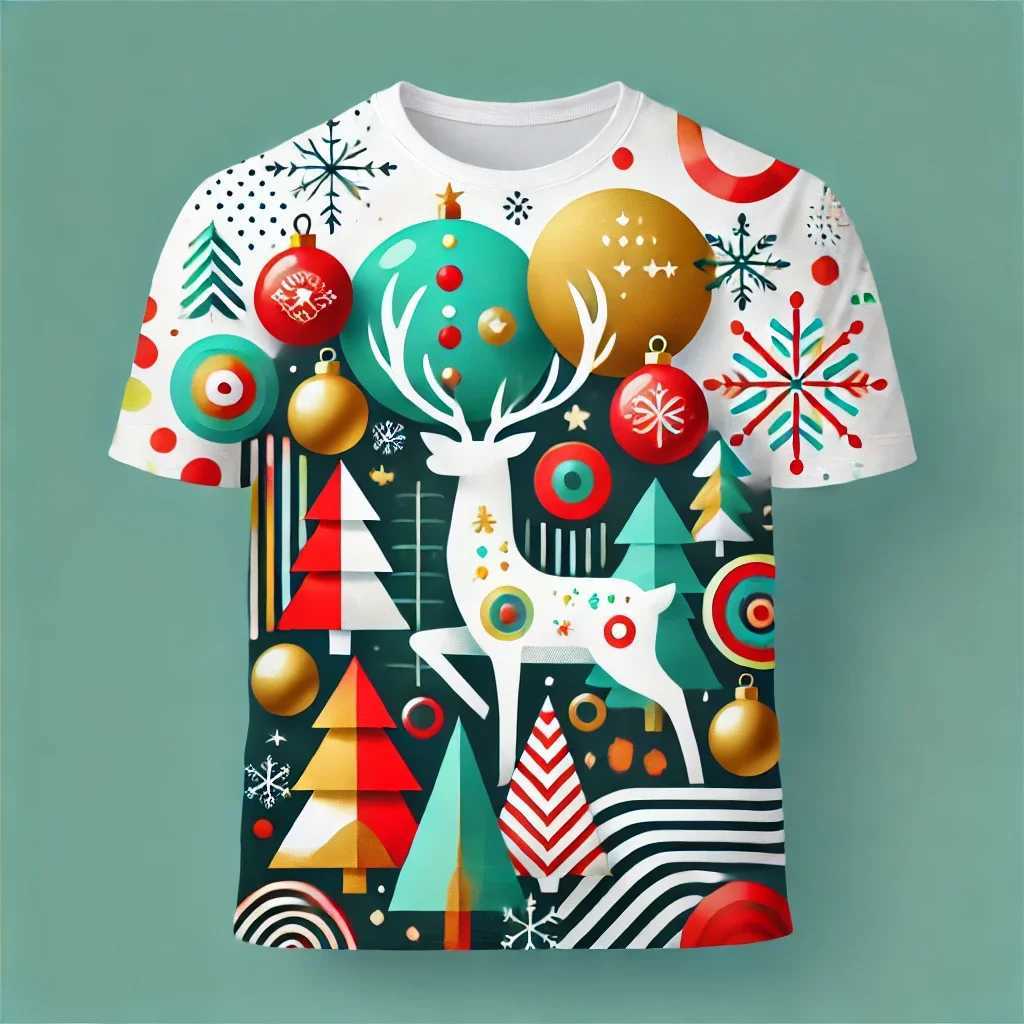 HombreHolgada de CamisetaHolgada de CamisetaHolgada de Navidad W250220