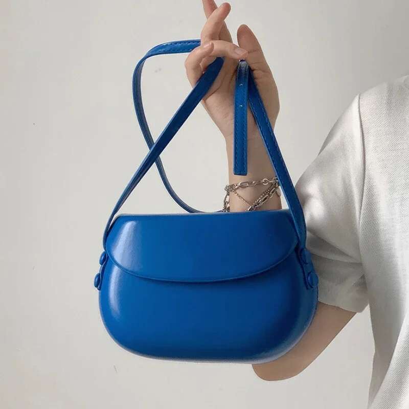 2025 Candy Color Women Saddle Shoulder Portable Female Clutch Purse Handbags Crossbody Bag Fashion Ladies Small Messenger Bags