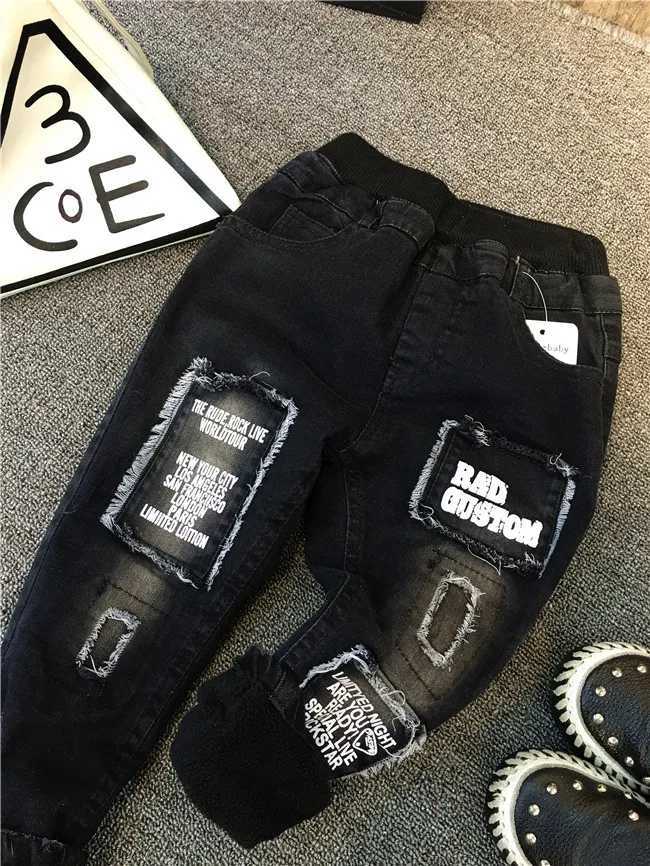 Children Pants Winter Boys Thickened Jeans Spring Baby Boys Casual Trousers Fashion Children Clothing Jeans Boys Kids Pants Z250220