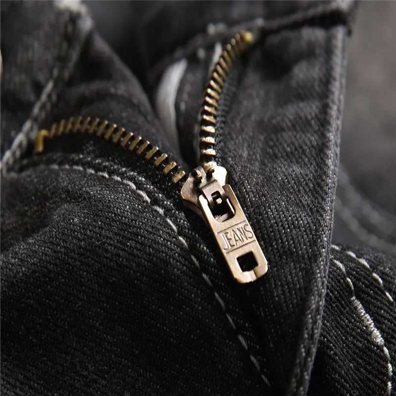 Boys Straight-leg Ripped Jeans Children Washed Distressed Stretch Denim Trousers Big Kids Casual Pants 5-16yT250220
