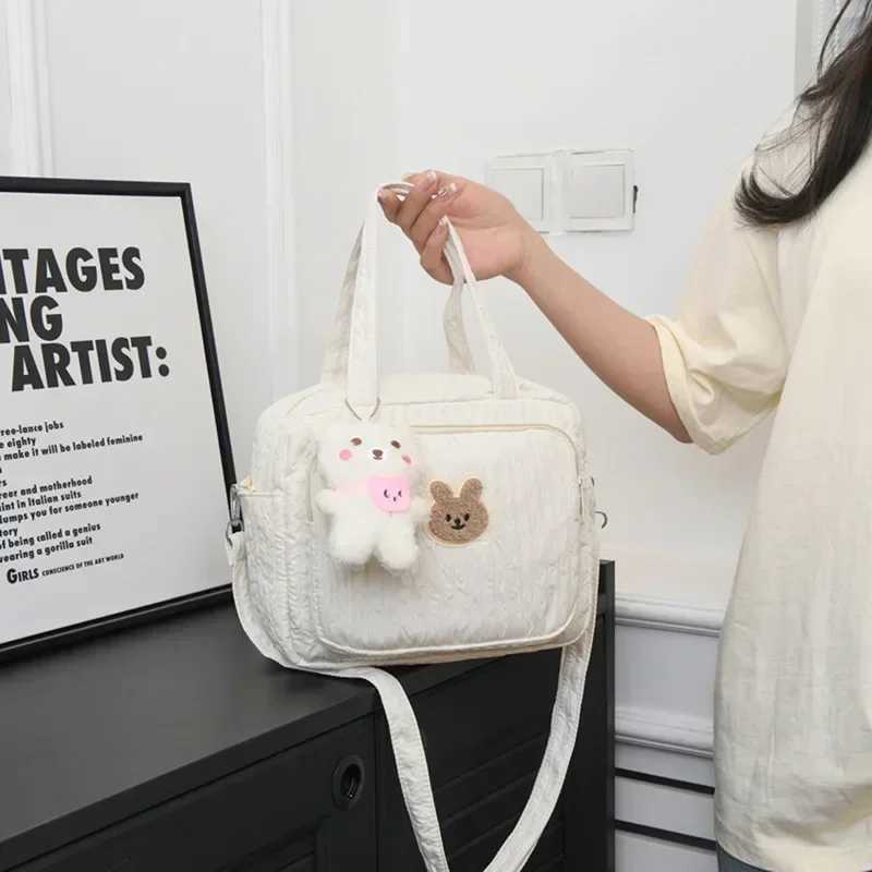 Baby Diaper Bags Organizer Maternity Bag Portable Cute Cartoon Multi-function Large Capacity Nylon Mom Travel Tote with Pendant X250220
