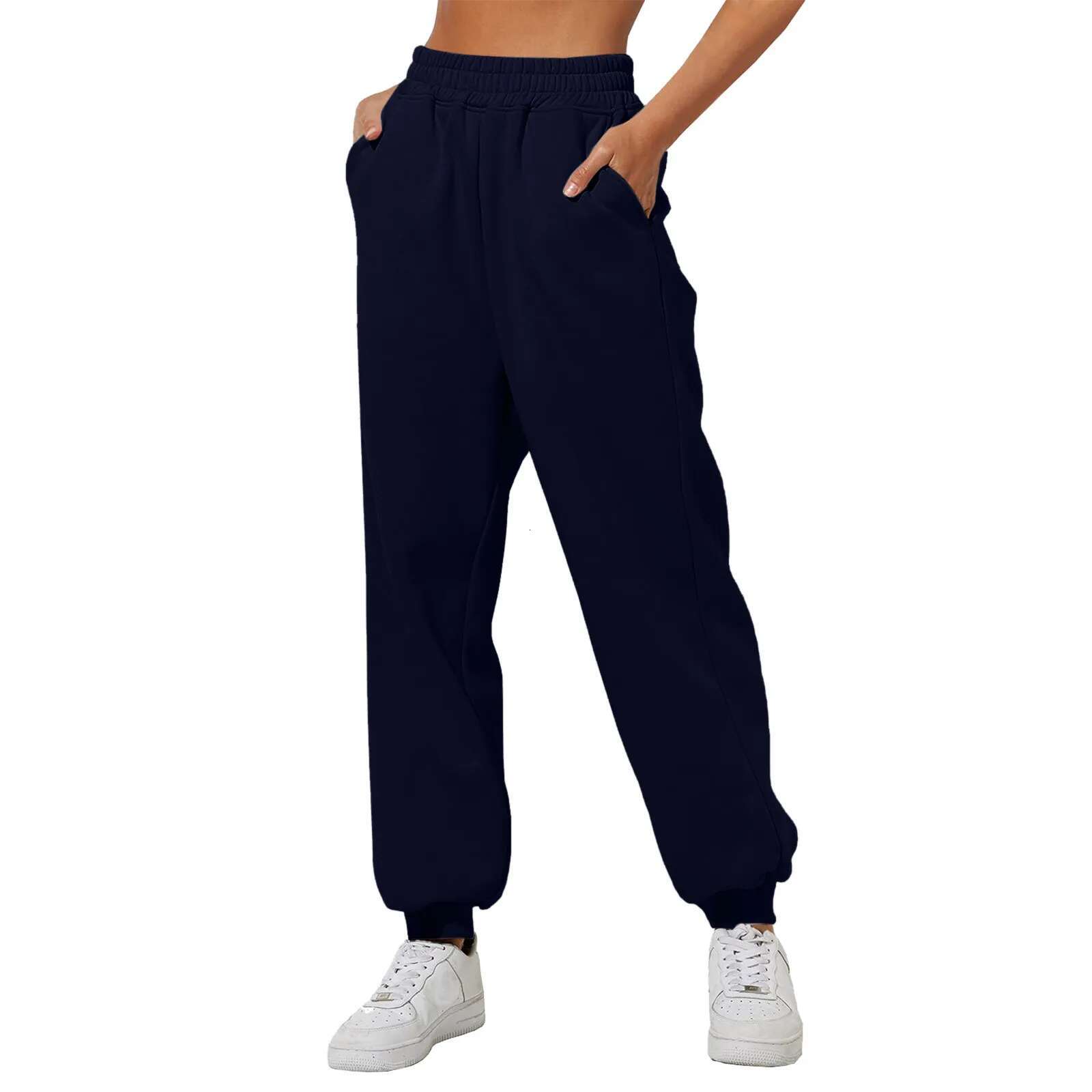 Y2k Jogging Sweatpants Winter Women Fleece Ed Sports Pants Korean Fashion Hippie Haruku High Waist Trousers Streetwear