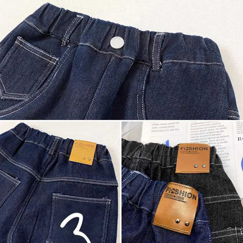 2024 Spring Autumn Fashion Boys Denim Pants Children Trousers Casual Kids Jeans Pants for 4-14 Years Teenager Boys Clothing Z250220
