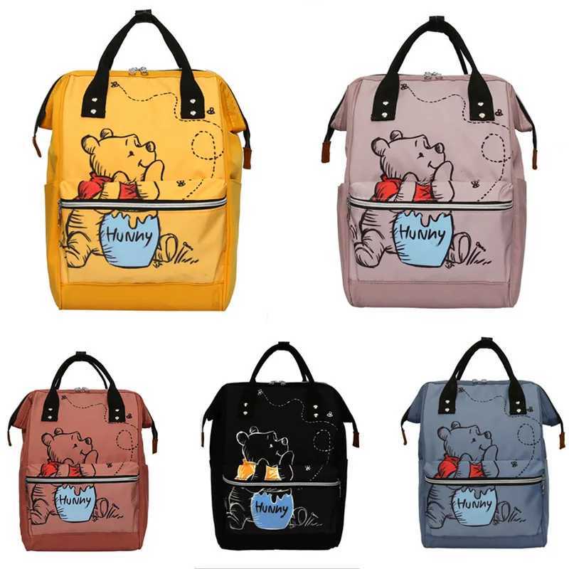 New Mommy Bag Fashion Cartoon Print Large Capacity Mommy Bag Mother and Baby Bag Waterproof Bottle Diaper Backpack X250220
