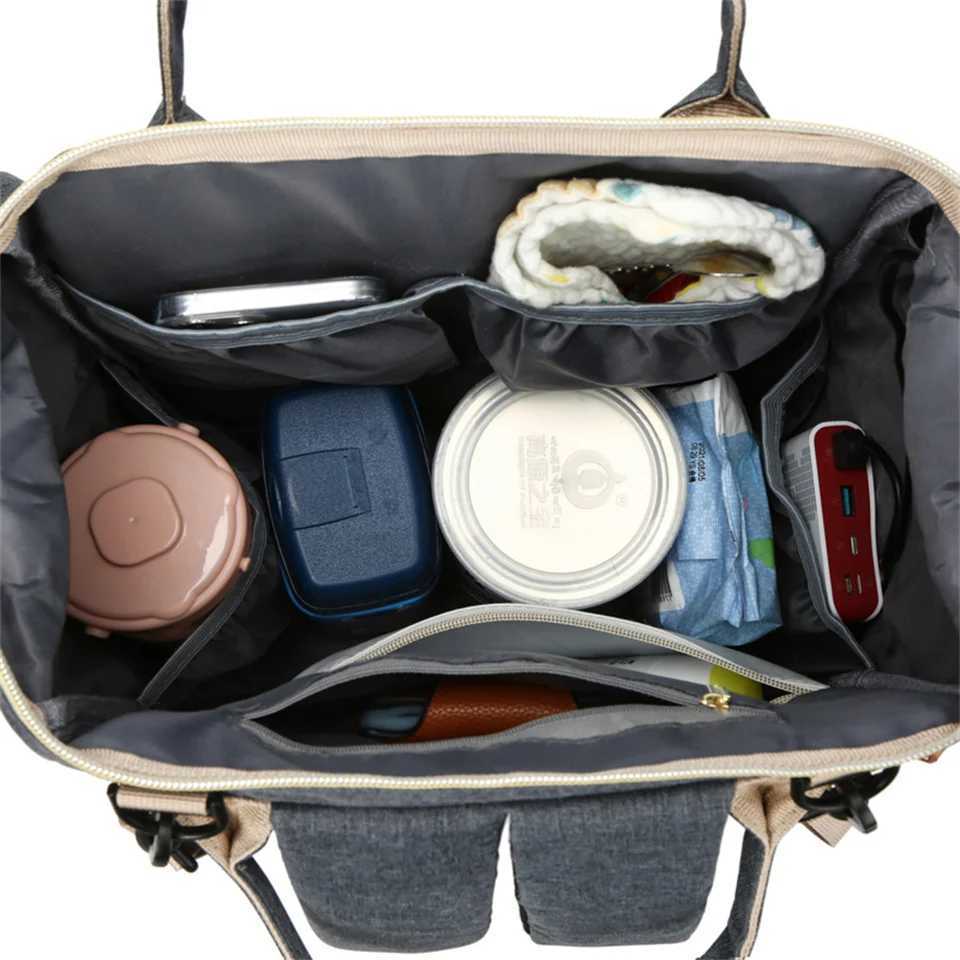 USB Mummy Bag Baby Care Large Capacity Mom Backpack Mummy Maternity Wet Bag Waterproof Baby Pregnant Nappy Bag X250220