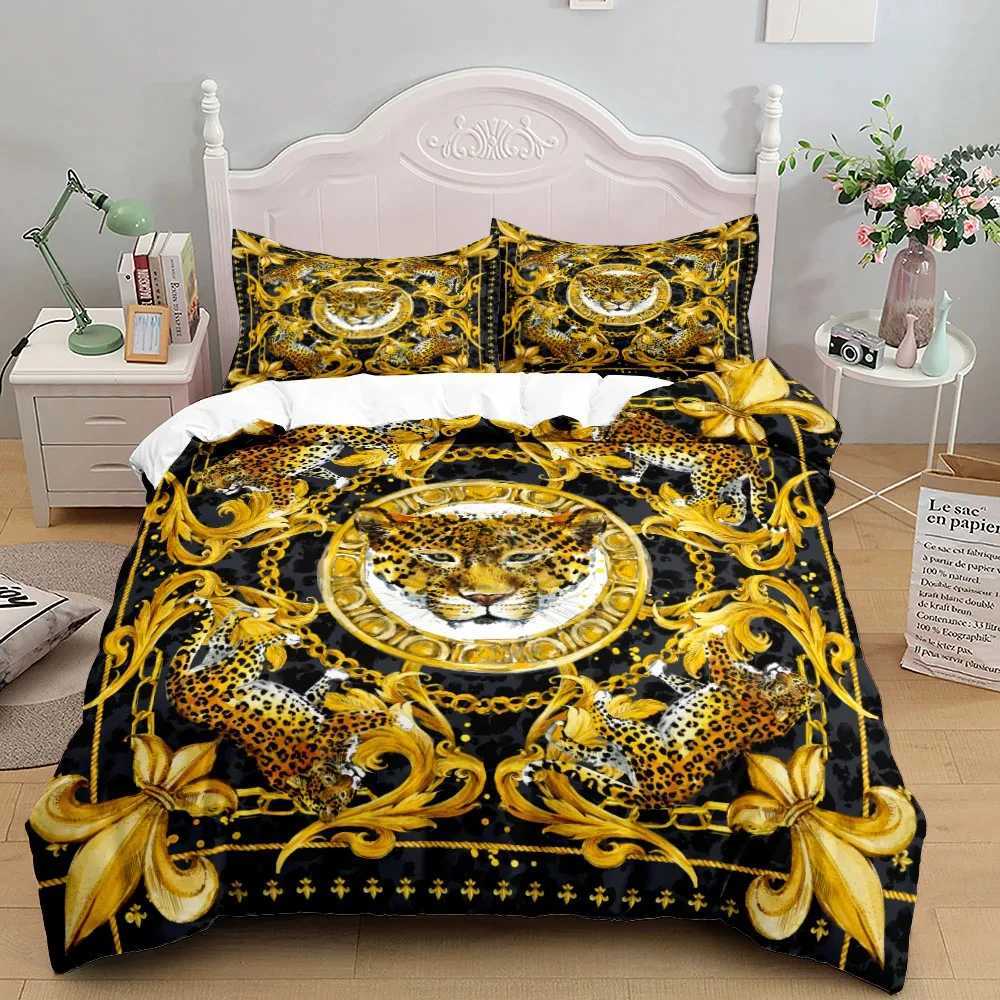 Chains Baroque Pattern Bohemian Bedding Set Small Single Twin Double Queen King Size Bed Linen Set for Adults Kids Quilt CoverXJ250220