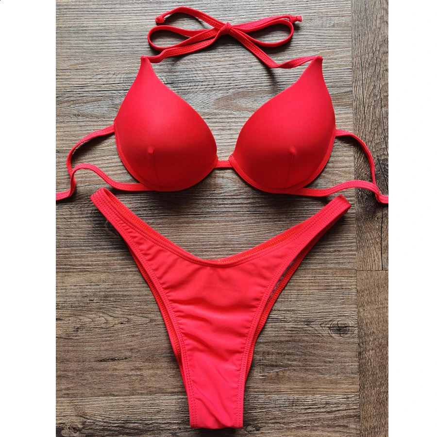 VIKINII Sexy Push Up Bikinis Set Women Beachwear Underwire Gold Swimwear Female Hight Cut Swimsuits 250220