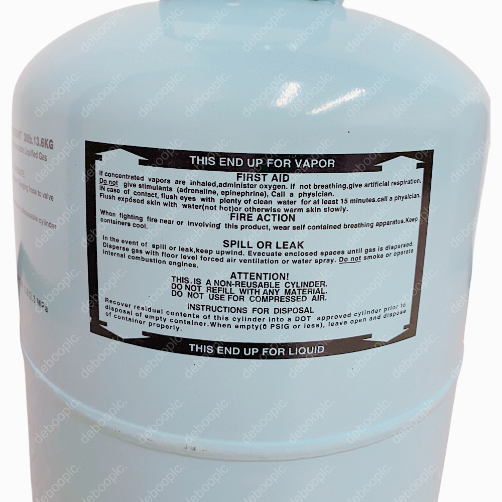 30Lb R134A Refrigerant Freon Steel Cylinder Tank Packaging for Air Conditioners