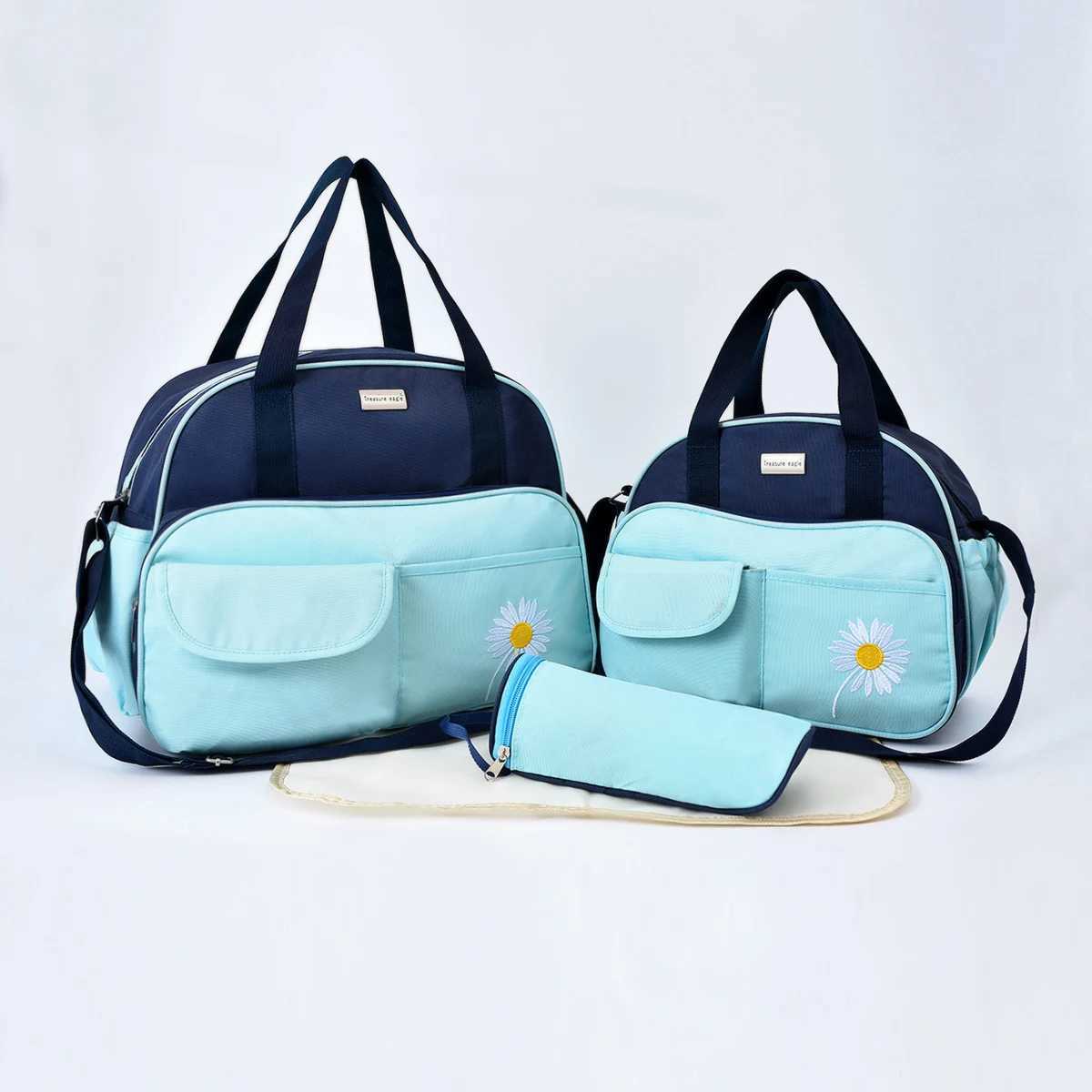 Fashion Mommy Bag Four Piece Set Small Daisy Pattern Large Capacity One Shoulder Mommy Bag Multi functional Diagonal Diaper Bag X250220