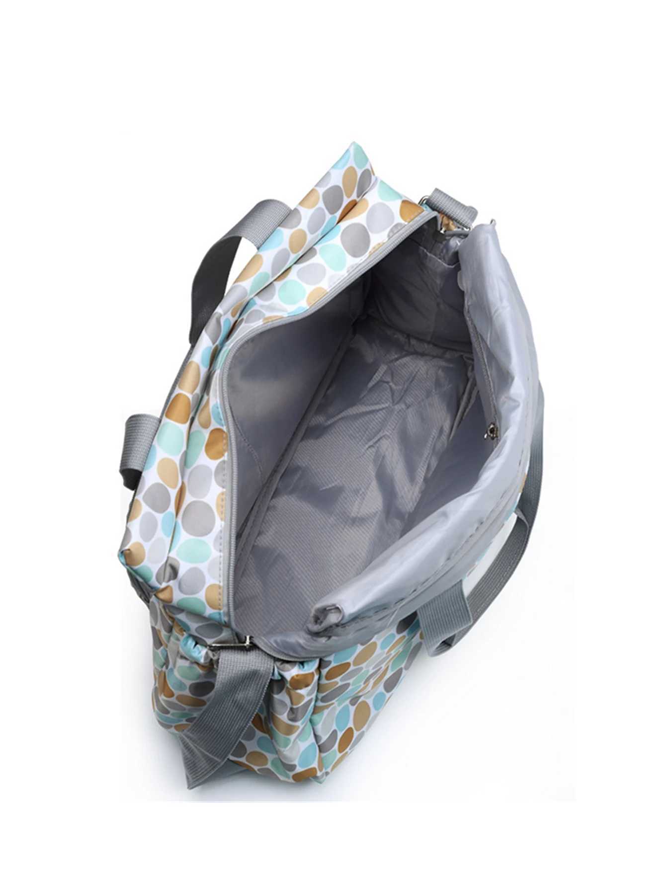 New color fashion printing large capacity mommy bag one shoulder portable multi-function portable mother and baby bag diaper bag X250220