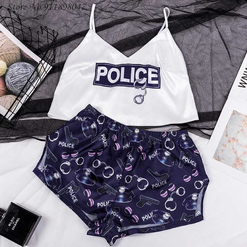 Women Silk Satin Pajamas set Summer Spwear Lavender Flower Printed Pijamas Sexy V-neck Sveless Homewear Clothes LoungewearXJ250220