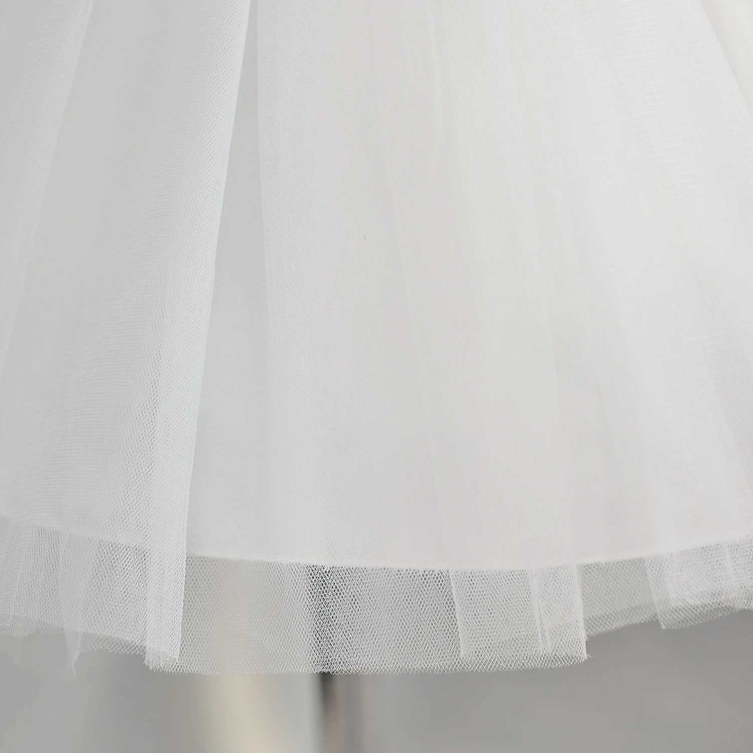 Summer Dress Baby Girls 1st Birthday Christening Party Kids Backless Bow Baby White Dress Beading Wedding Prom Toddler Dresses X250220