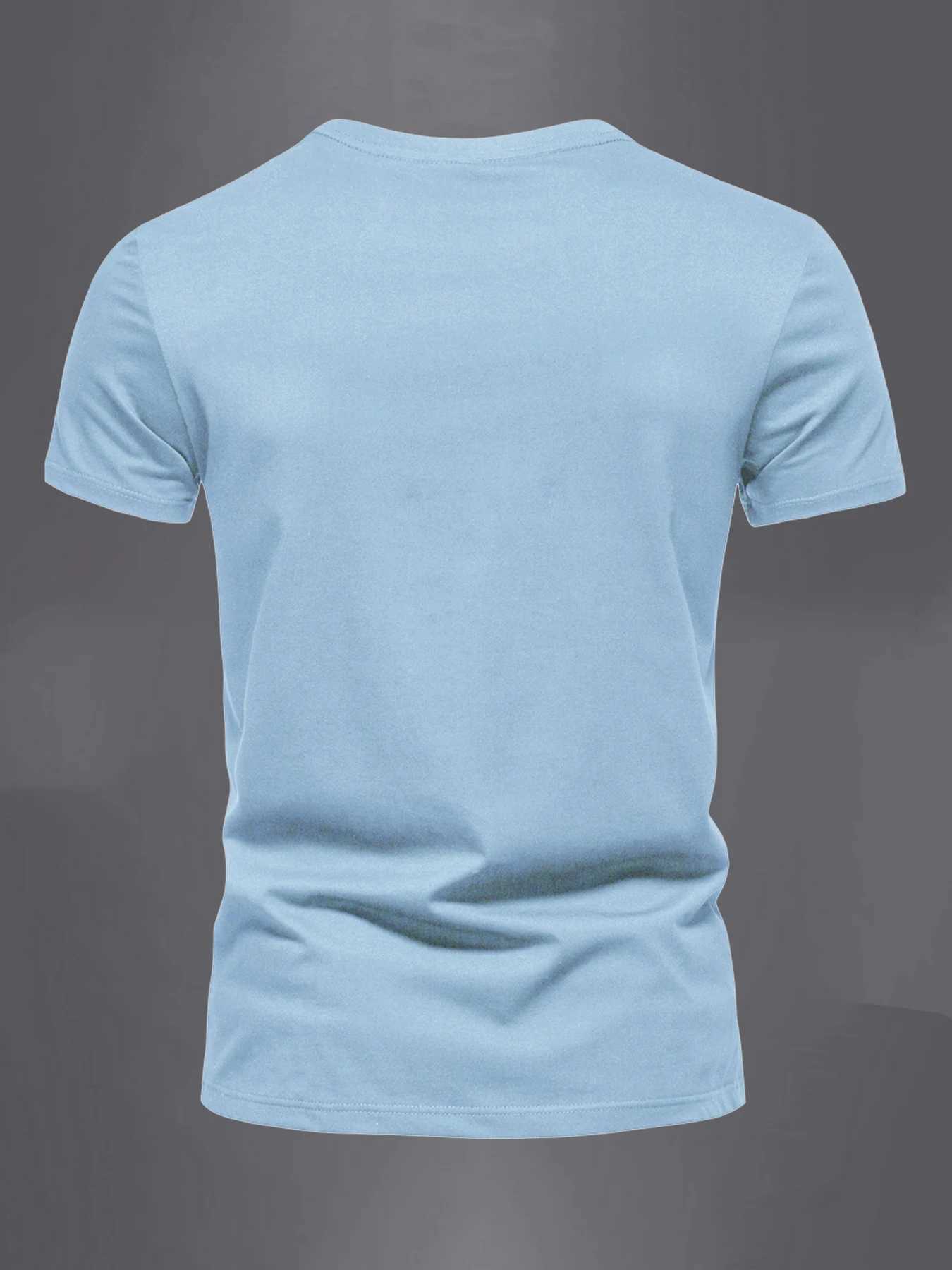 Summer mens 00% pure cotton casual sports loose oversized simple letter pattern printed round neck short sleeved T-shirt top W250220