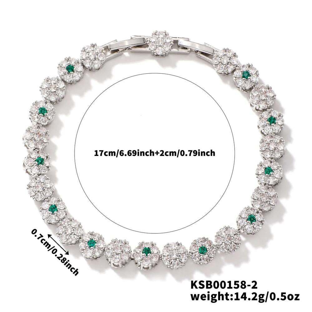 Clover For Men and Women Designer jewelry Flower Round Moissanite Cross border Jewelry Women's Bracelet Advanced Hand Accessories party gift desi - view 8
