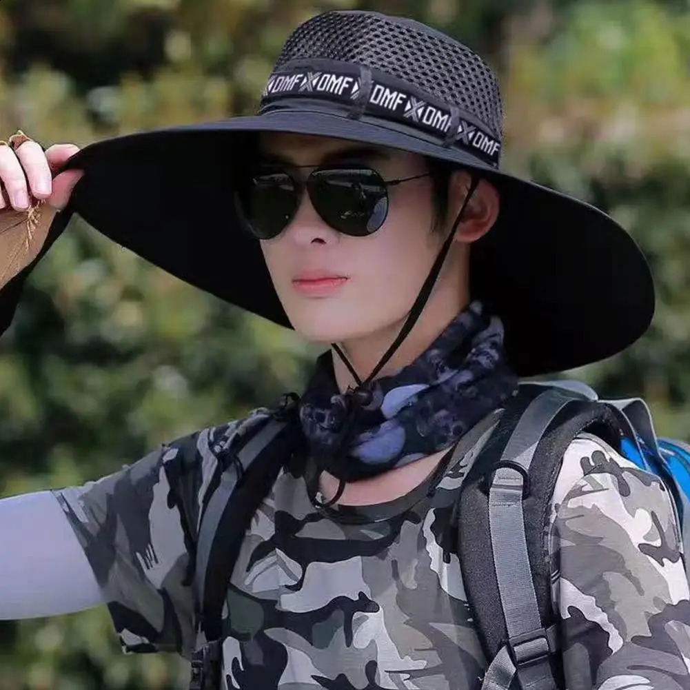 Summer sun hat womens breathable fishing UV protection net 250117