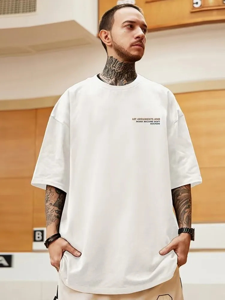Summer Casual Loose Tshirt Short Sleeved Mens Fashion Printing Large 8XL Hip Hop Couple Wear Half Sleeve Cotton Top 250213