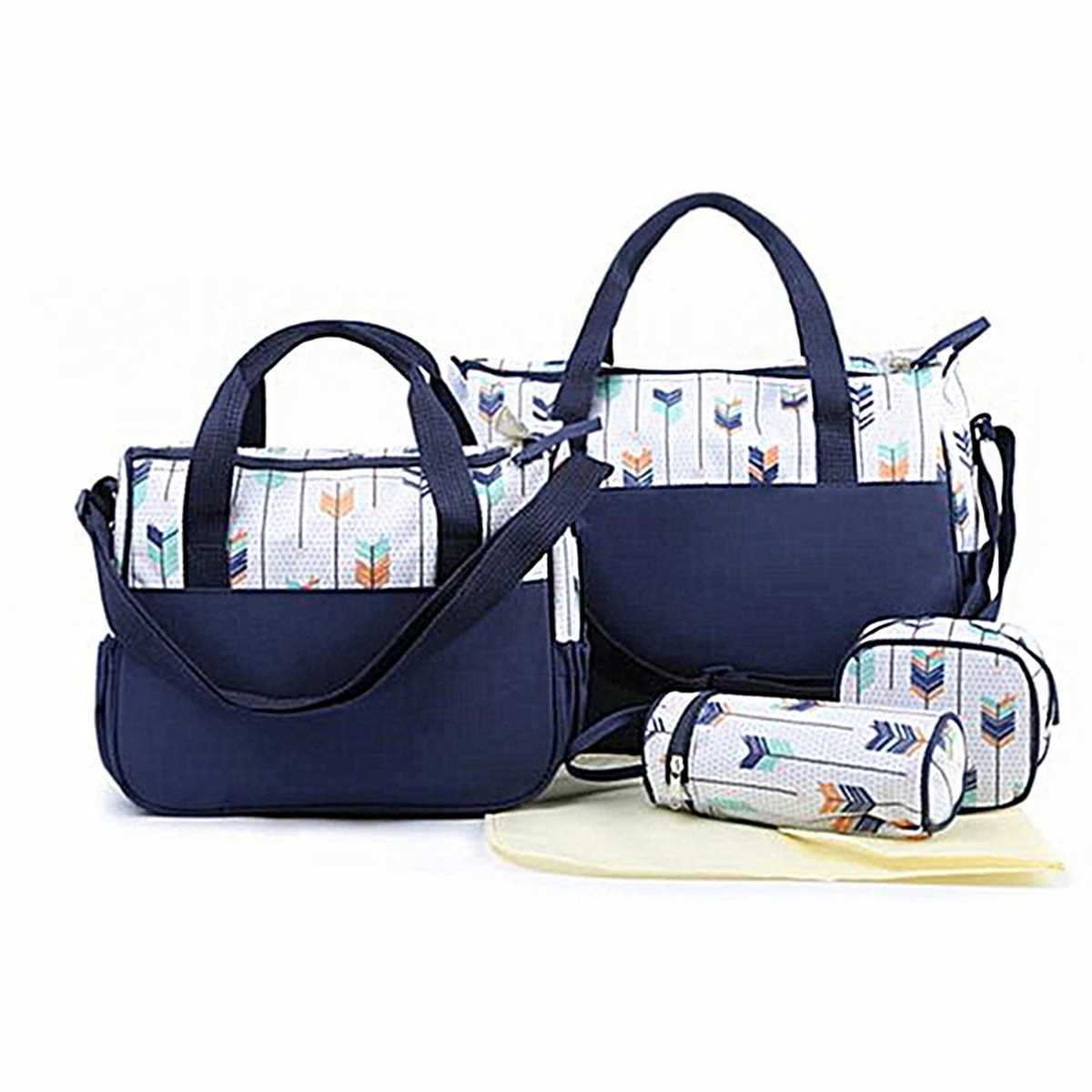 Mommy Bag Five Piece Set Multi functional Large Capacity Single Shoulder Oblique Straddle Bag Mommy Bag Urinary Cloth Bag X250220