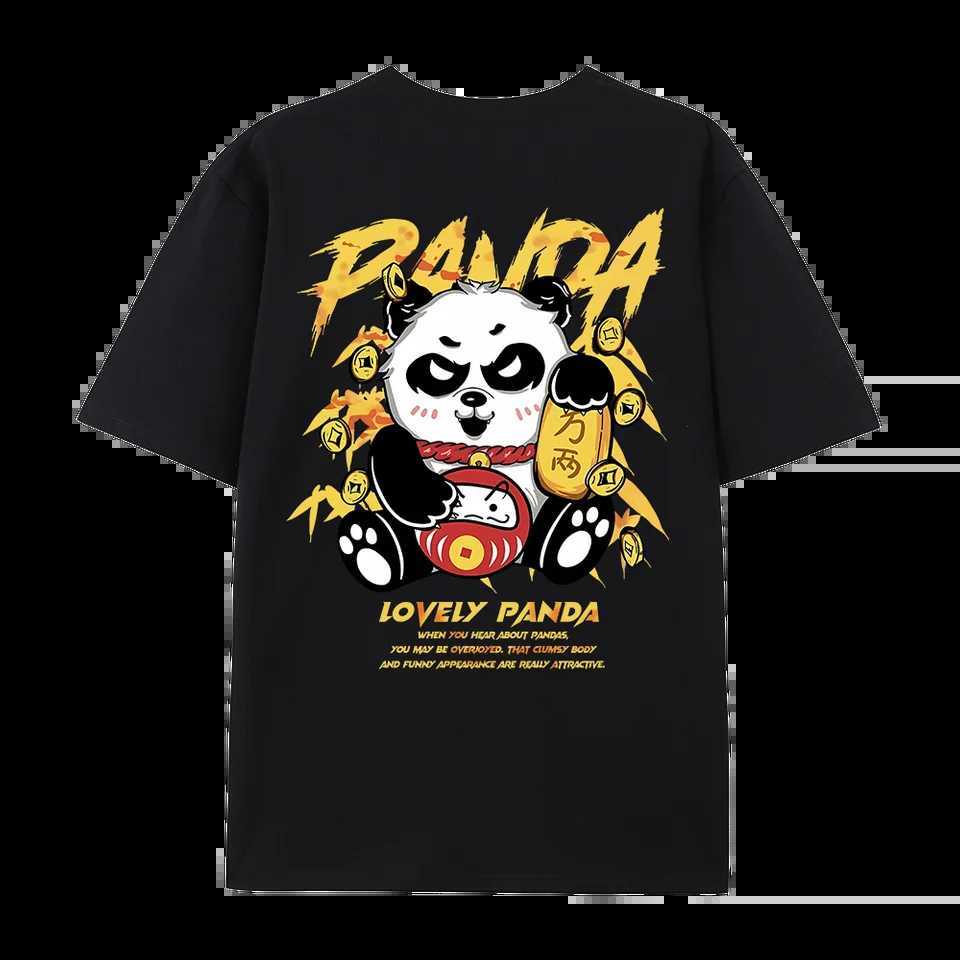Mens casual T-shirt oversized graphic T-shirt loose Chinese zodiac pure cotton Y2k top streetwear Harajuku short sleeved T-shirt W250220