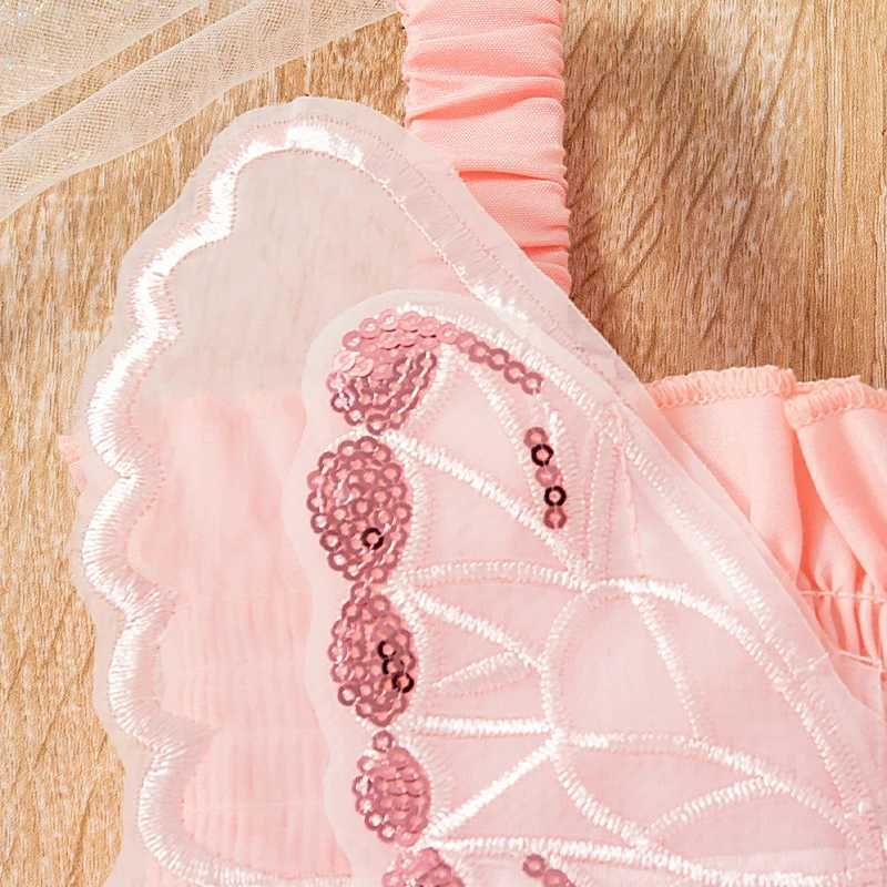 Baby Girl Party Princess Dress Summer Toddler 3d Fairy Butterfly Wings Hanging Strap Mesh Cute Fashion Dress X250220