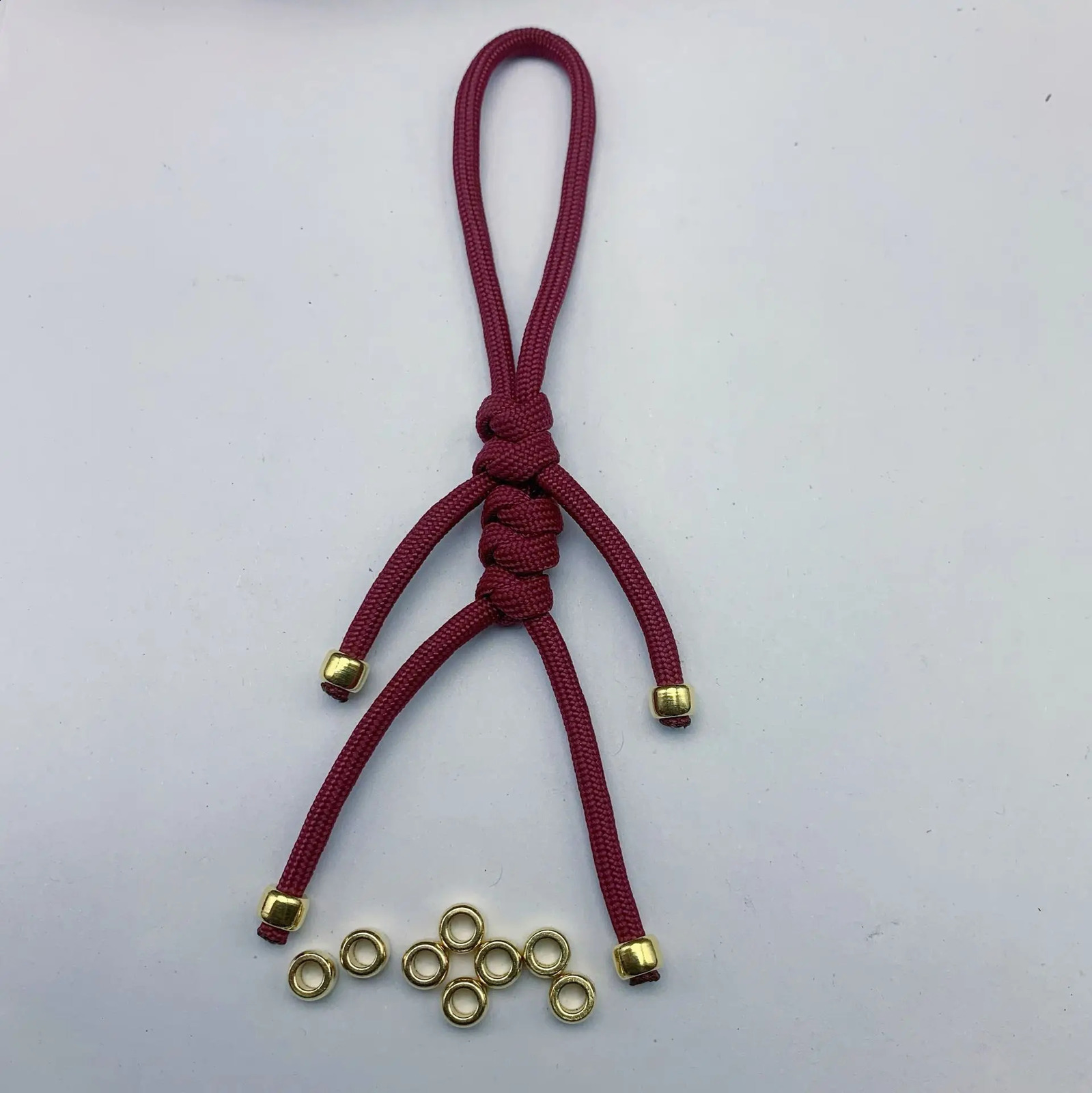 10pcs Round Copper Strain Isolate Brass Braided Paracord Lanyard Pendant Outdoor EDC DIY Accessories end strain 250213