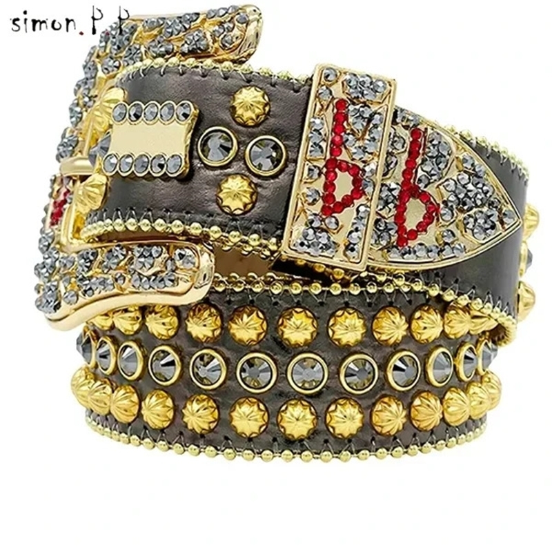 Fashion Buckle Bb Belt Simon Mens and Womens er Belt The Gift of Multi-color Belt Is Available man 250221