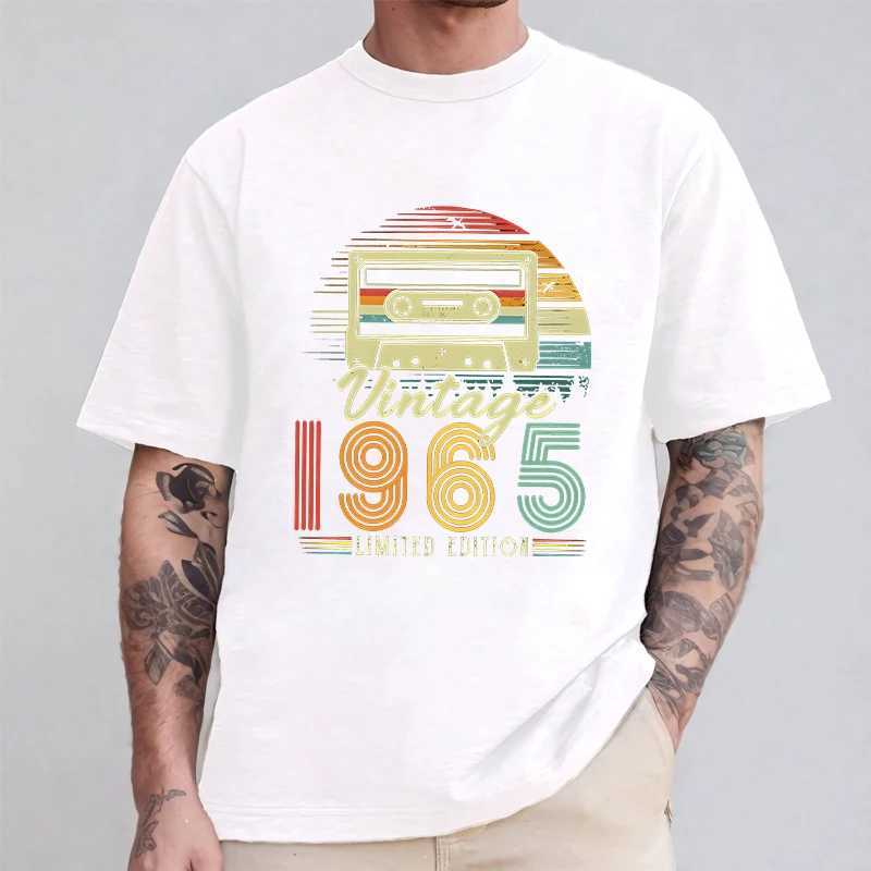 Vintage 965 Print T-shirts for Men Women Birthday Vintage Letter Design Tshirt Short Sleeve Clothes Fashion Casual Tee Clothing W250220
