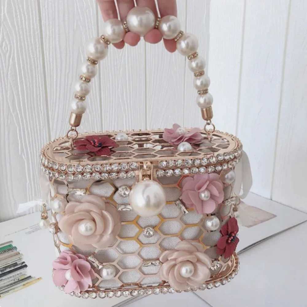 Clutch Purse Luxury for Women Pearl Crossbody Bag Metallic Diamond Handbag Evening Bag Large Capacity Womens Purse Wedding Bag Z250220