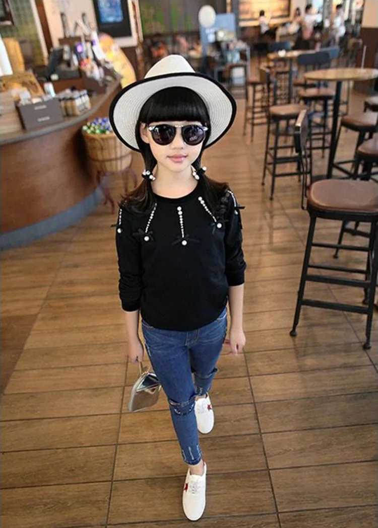 IENENS Children Infants Girls Casual Denim Long Pants Child Baby Girl Jeans Clothes Fashion Kids Skinny Trousers Prints Clothing Z250220