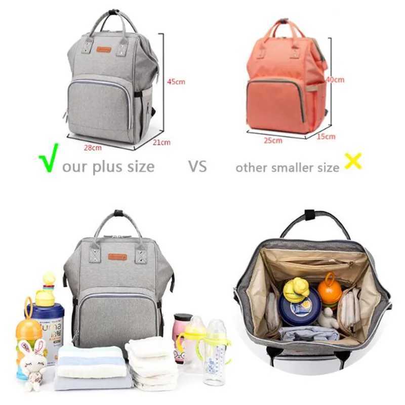 ANKOMMLING Large Diaper Bags Backpack Mummy Maternity Nappy Changing Bag Large Baby Travel Backpack Nursing Bag Drop Shipping X250220