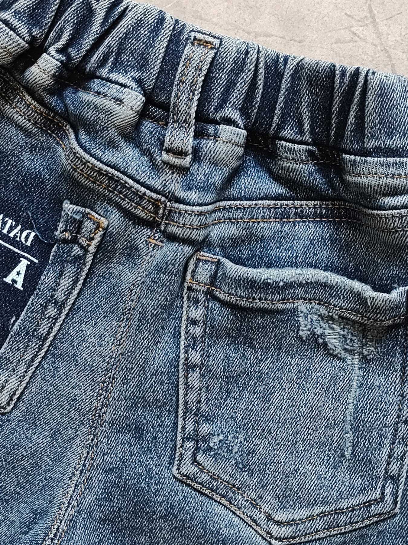 5113 12M-3Y suitable for strong baby jeans loose casual jeans elastic waist torn in spring and autumn Z250220