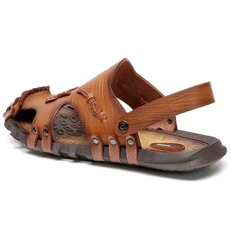 New Arrival Microfiber Leather Summer Breathable Casual Slip On Flat Mens Sandals Beach Sandal Man Shoes Sandals Men Comfort Soft T250220