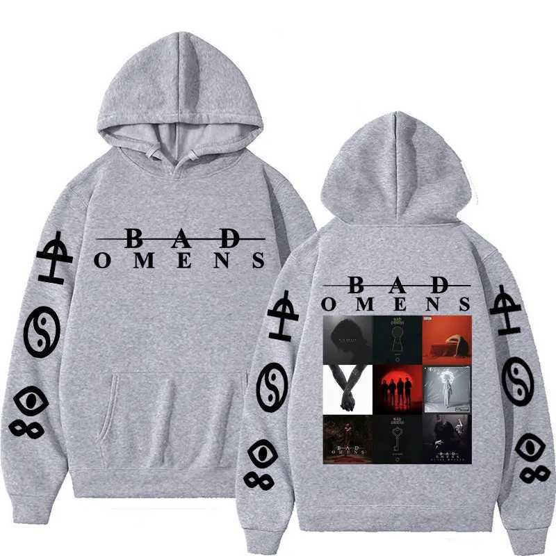 Limited Band Bad Omens Concert Tour Album Cover Hoodies Men Women Hip Hop Fashion Pullovers Sweatshirt Flce Long Slve Hoodie X250220