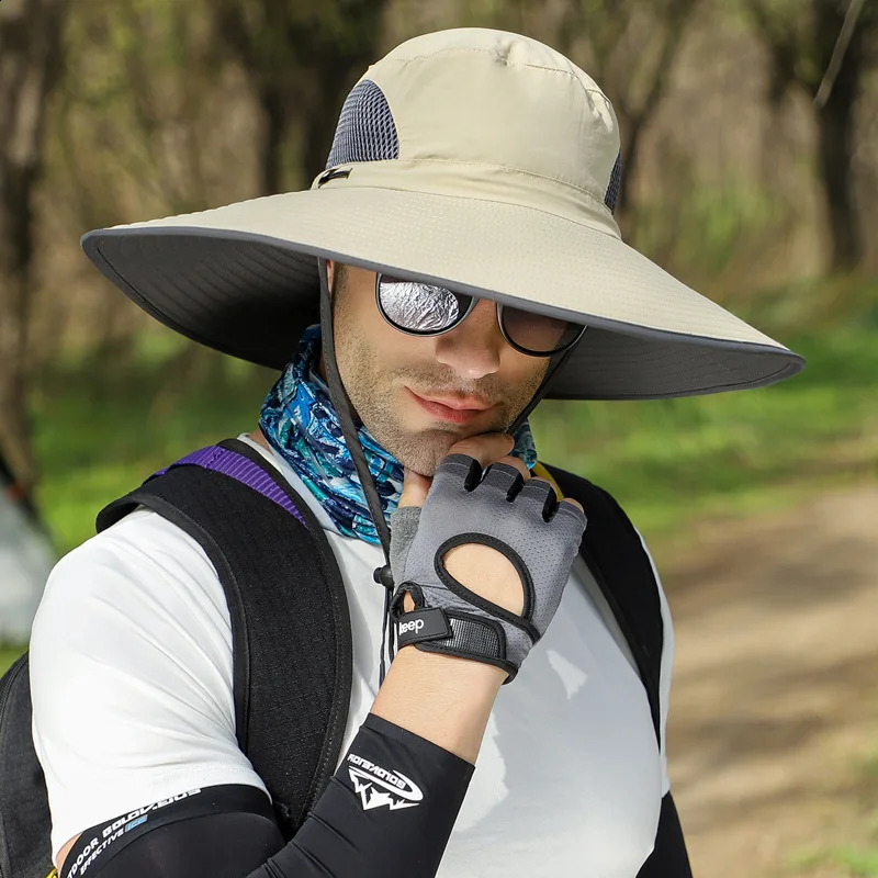 Big Head 6065cm Circumference Large Number Hat Man Summer Outdoor Sun Fisherman Fishing Cap Mountaineering 250210