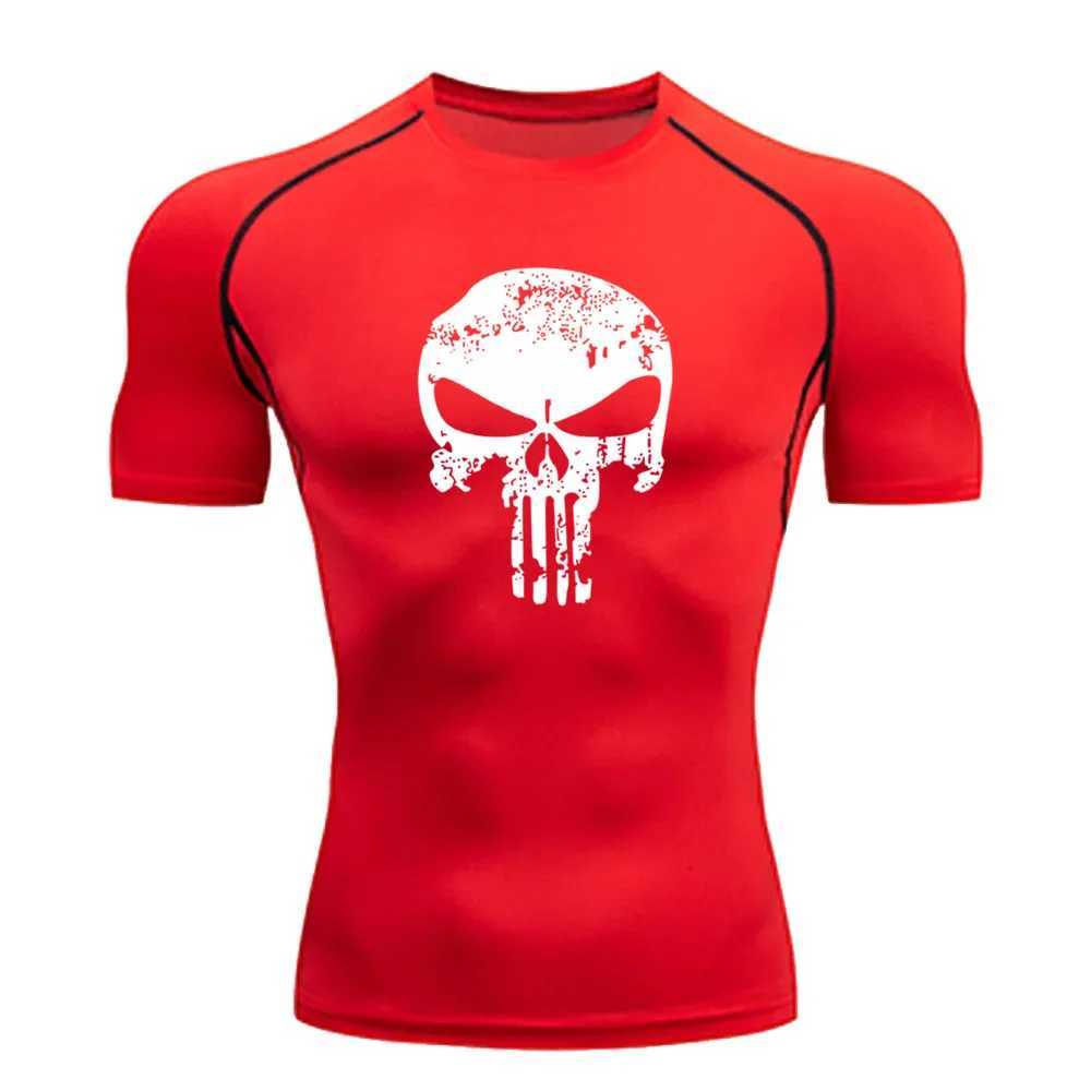 2024 Compression Shirt for Men Superhero T-Shirt Quick-Drying Breathable Short-Sleeved Outdoor Sports Running S-3XL W250220