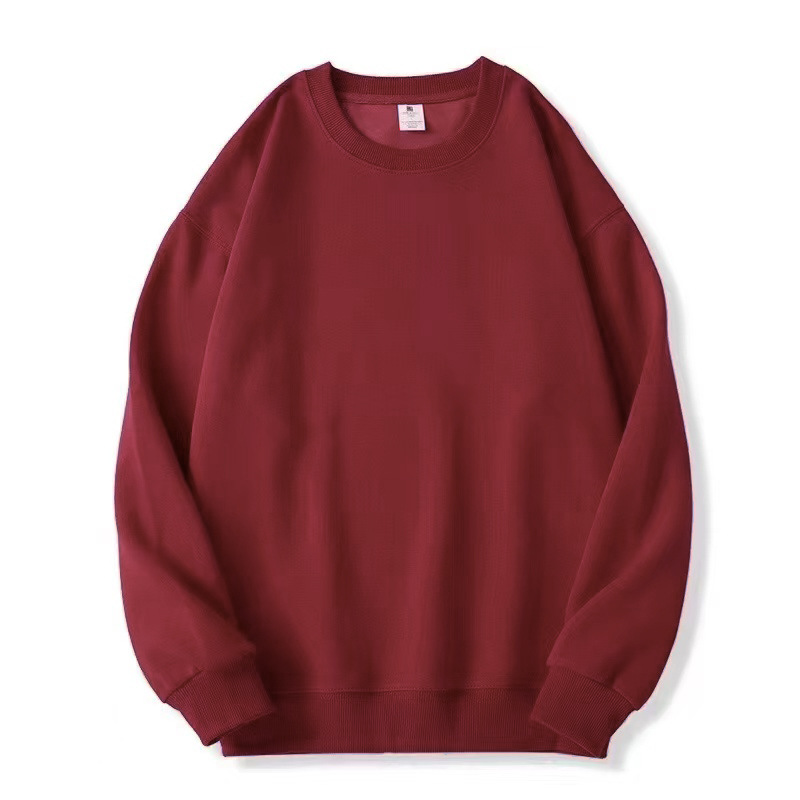 FD02203 Heavyweight spring and autumn sweatshirt men's new autumn collar American style plus velvet top