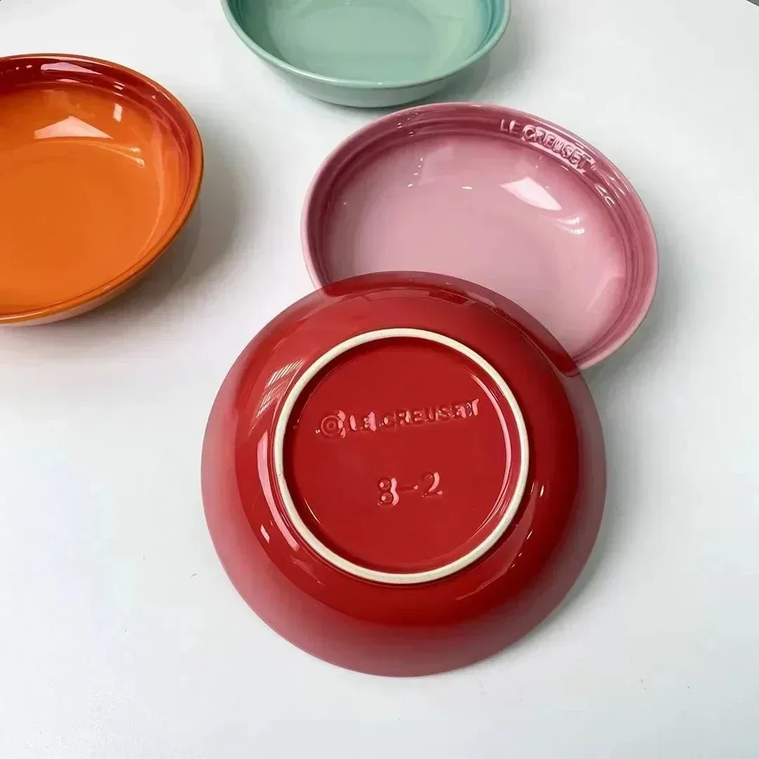 7 inches Porcelain Soup Bowl 1 Pack Ceramic Dinner Plate Dessert Salad Food Dish Kitchen Serving Tray Colorful Deep Tableware 250220