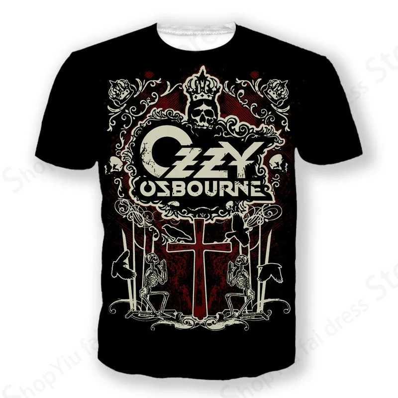 Rock Band T Shirt Ozzy Osbourne 3d Printed Tshirt Men Women Fashion T-shirt Hip Hop Tops Tees Graphic T-shirts Men Clothes Kids W250220