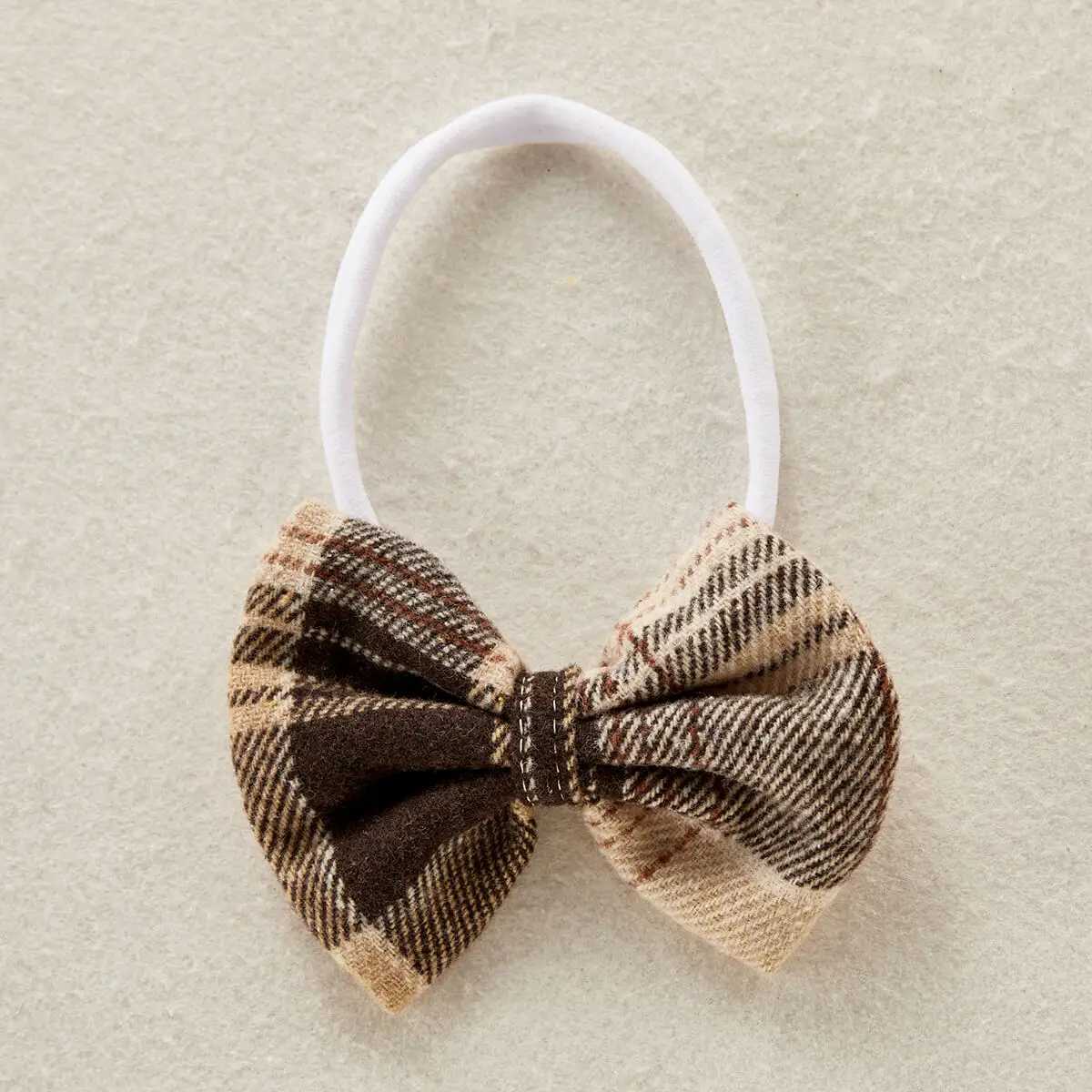 hibobi Autumn 2-Piece Set Baby Girl Plaid Print Bow Decor Color-Block 2 In 1 Dress With Headband For 1-3 Year Old Baby Girls X250220
