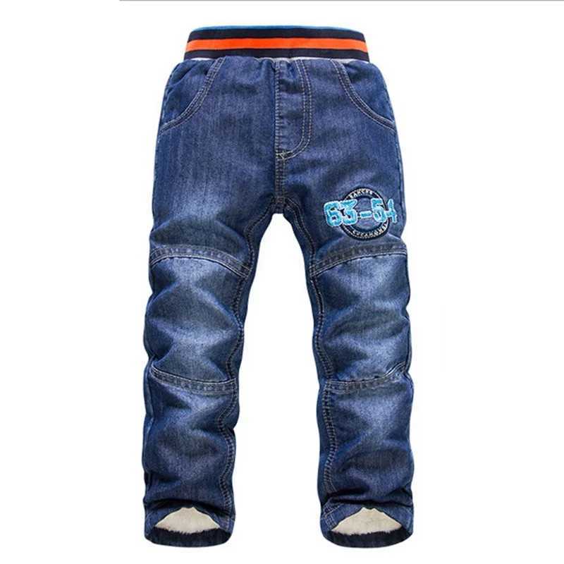 2021 New Warm Pants Kids Pant Fashion Boy Girl Jeans Winter Thickening Kids Denim Pants Baby Jean Infant Clothing 3-7Y Z250220