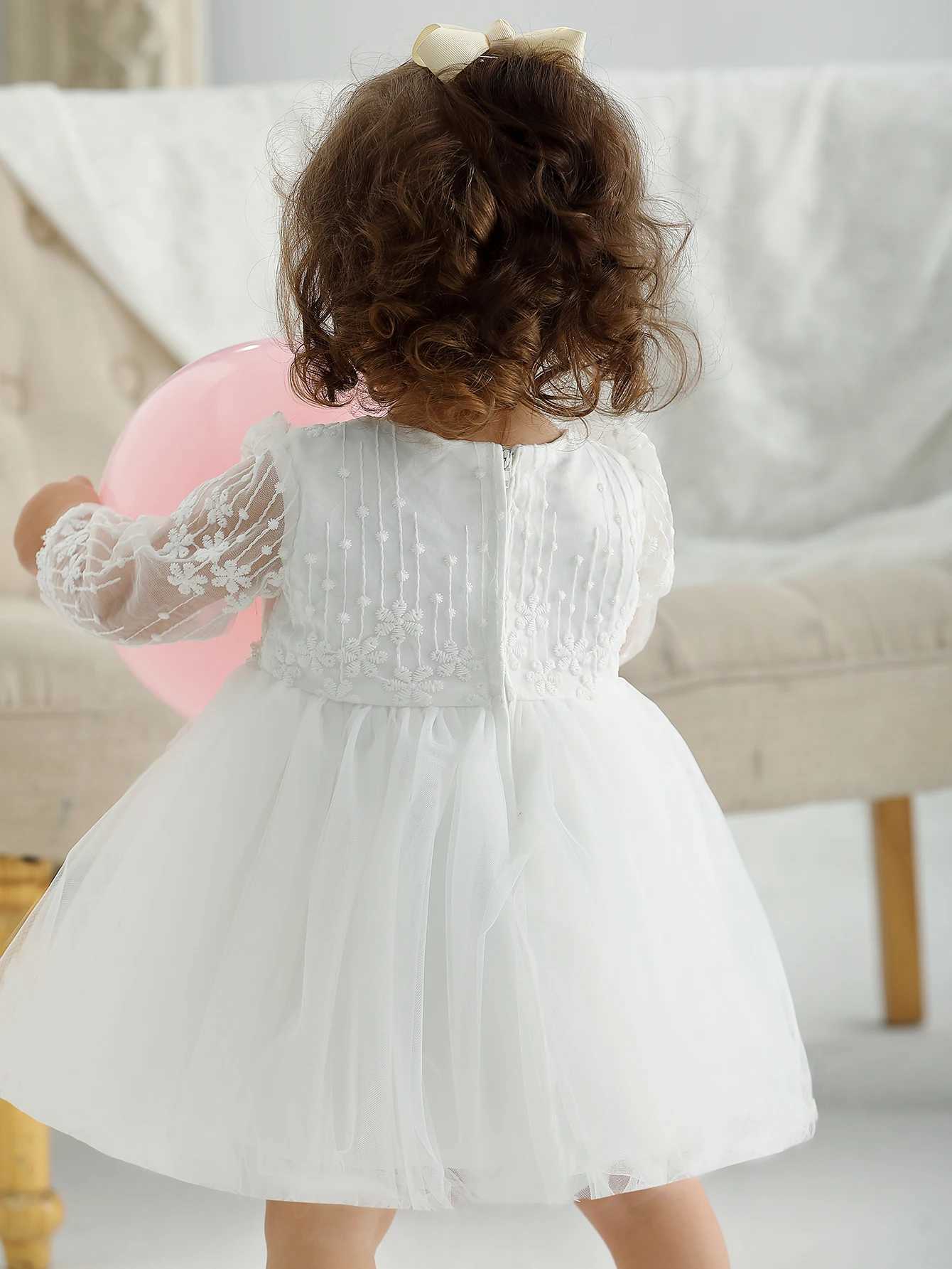Baby Christening Stuff Dress Baby Dress Girls Party Birthday Wedding Princess White Dresses for Woman X250220