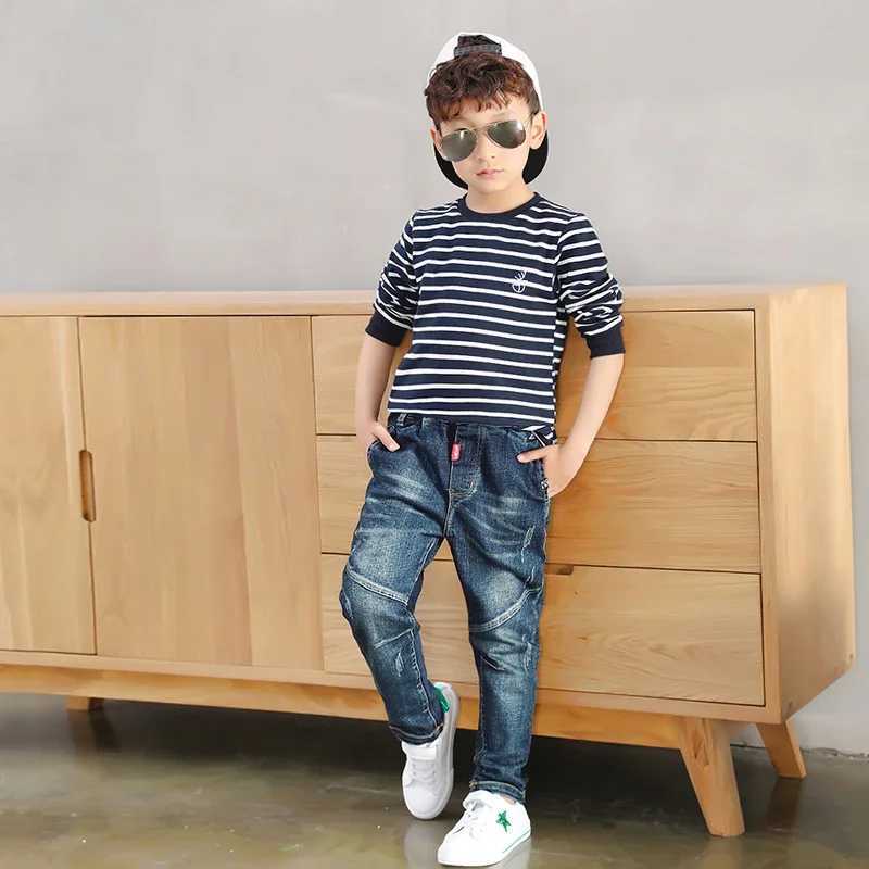 IENENS Jeans For Boys Clothes Kids Cowboy Sports Pants Children Denim Trousers Clothing Boy Bottoms Size 4 5 6 7 8 9 10 11 12 Z250220