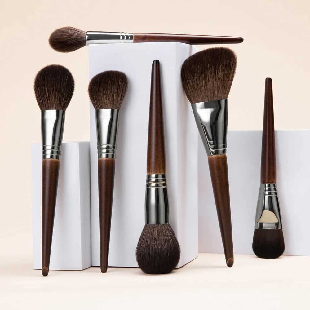 OVW Natural Goat Hair Makeup Brush Set Professional Set Brocha Maquillaje Pedzle Do Makijazu Mixed Stain Brush Shader W250221