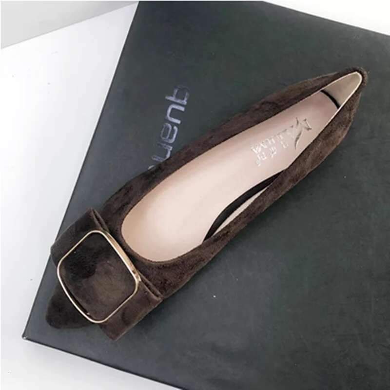 Woman Belt Buckle Flats Shallow Mouth Mocasines For Narrow Feet 32-48 22Cm Brown Pink Red Ck Shoes No Heels Soft Sole Ballet
